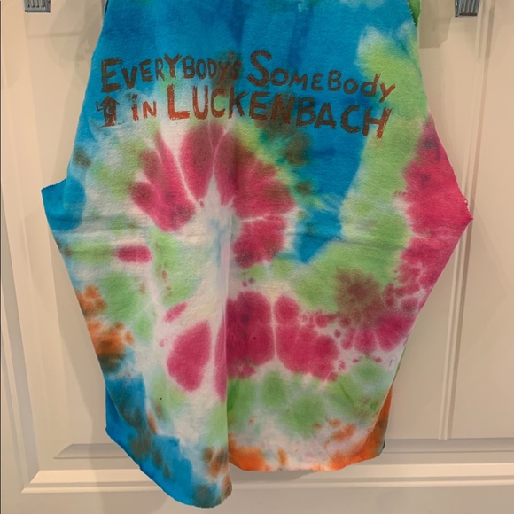 Tie dye willie Nelson luckenbach Texas cutoff crop - Picture 4 of 7